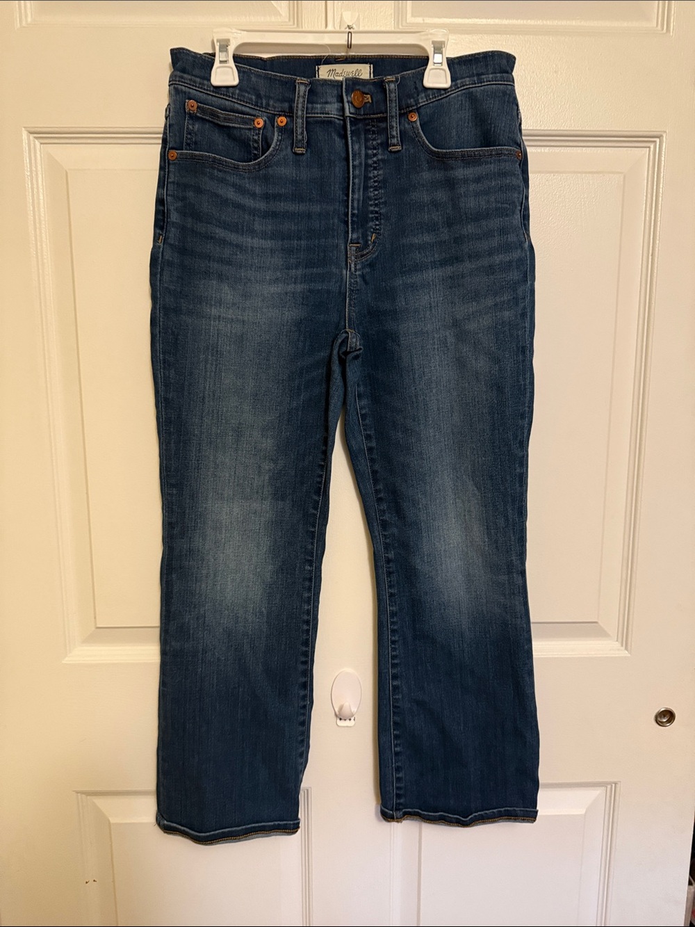 Madewell Straight-Leg High-Rise Jeans in Dark Blue Wash